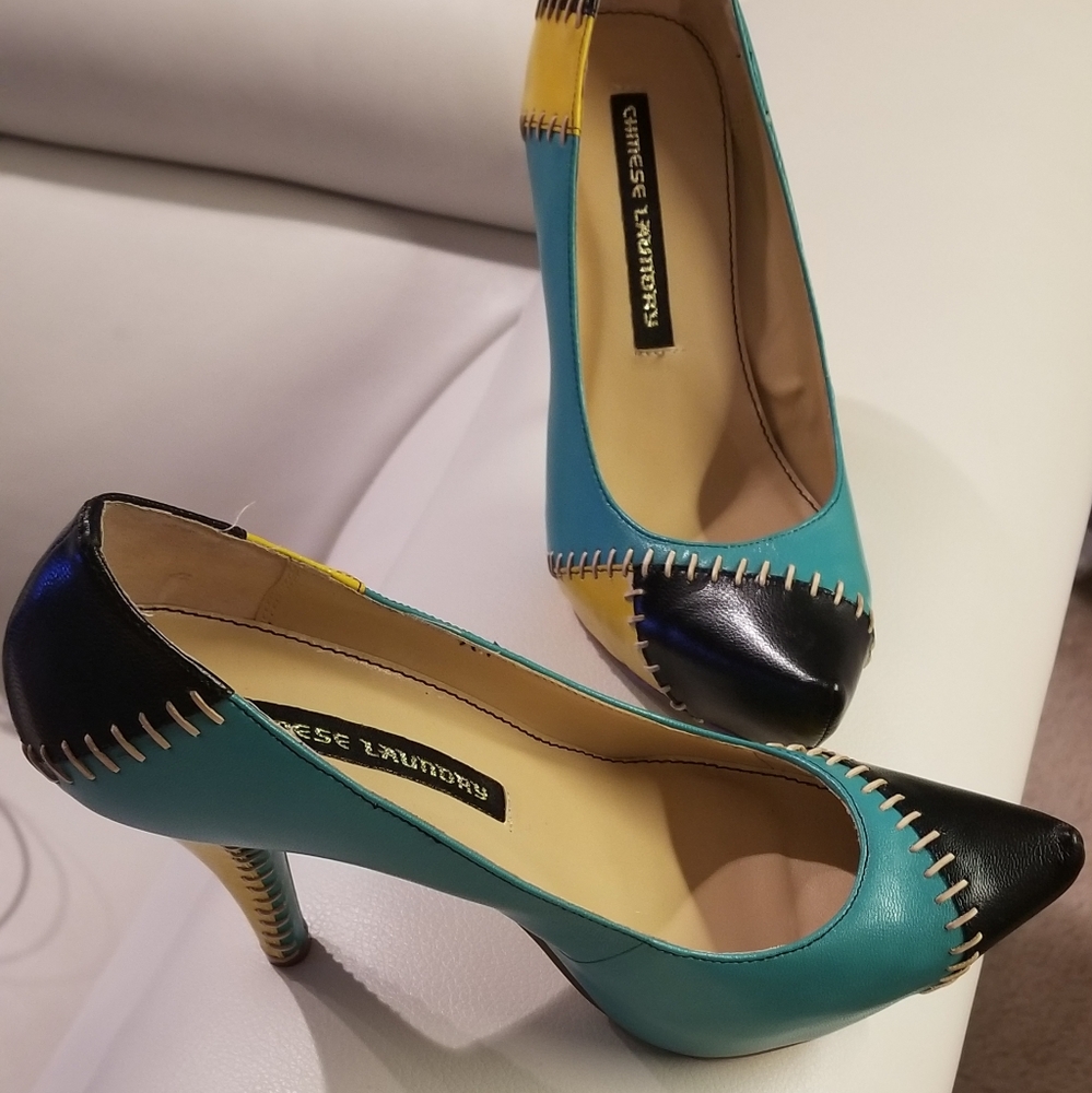Chinese Laundry Patchwork Pump Sz 7 - image 3